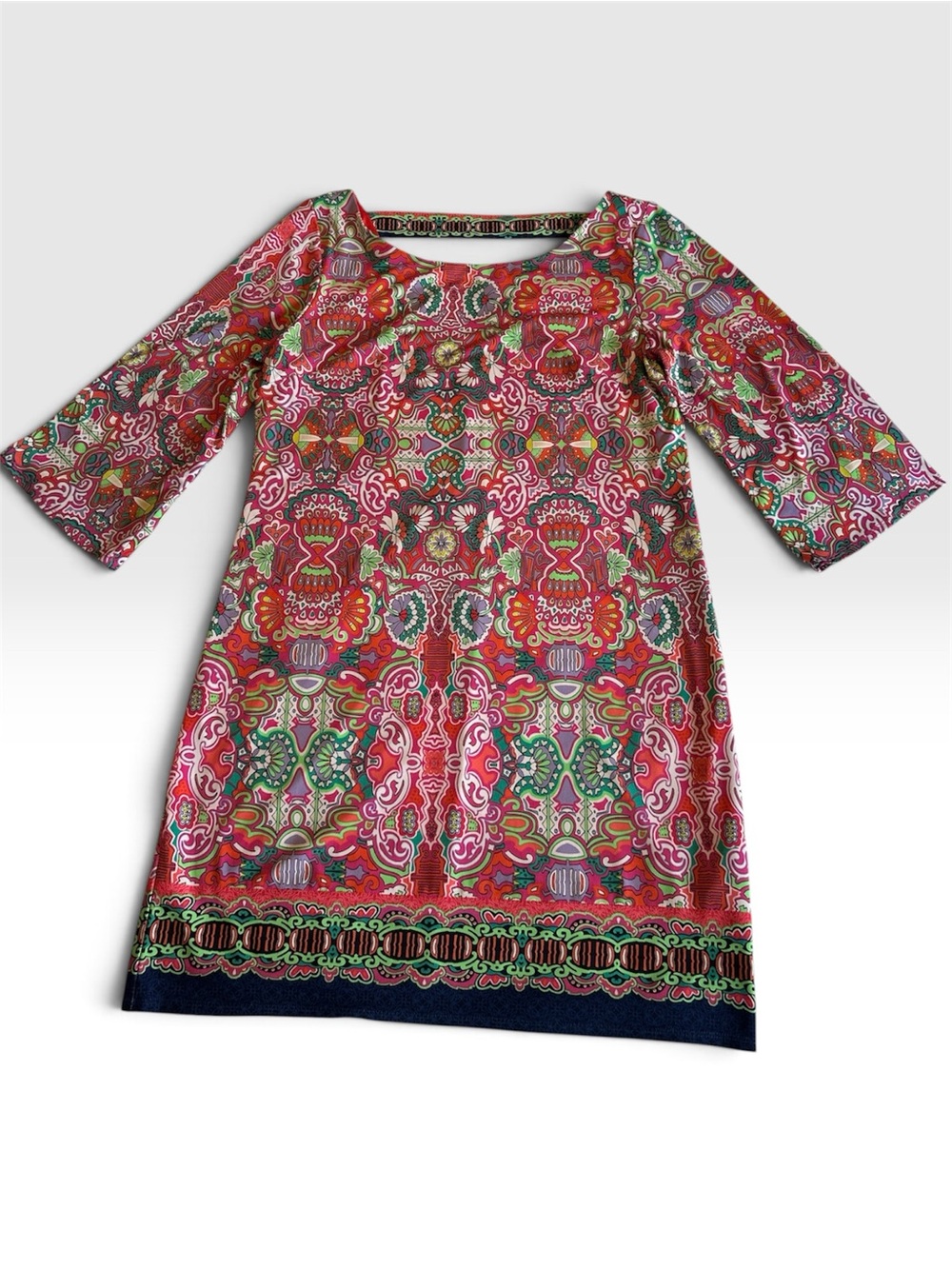 Laundry By Shelli Segal Pink Multi-Print Midi Dress